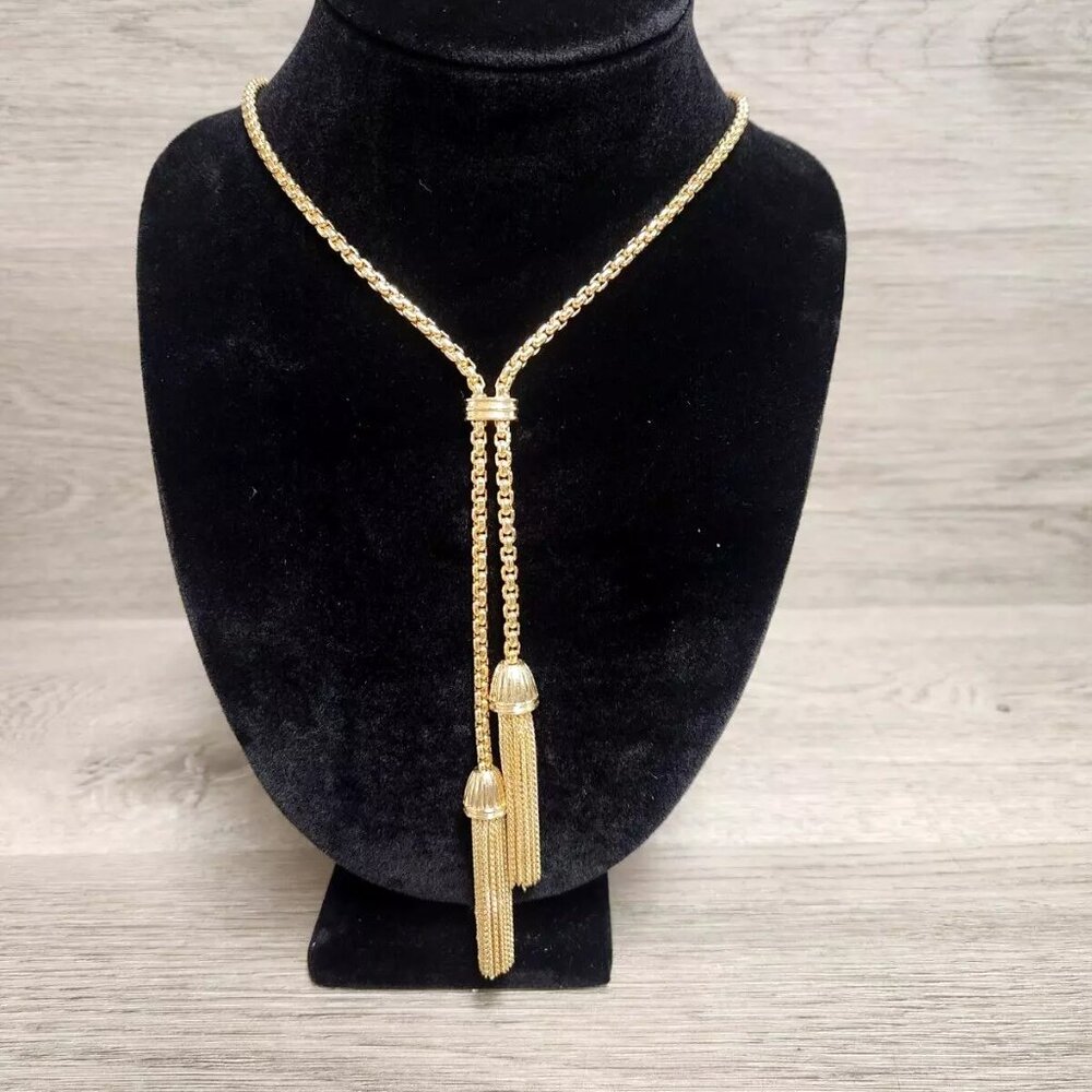 J Crew Long Gold-Toned Tassel Necklace